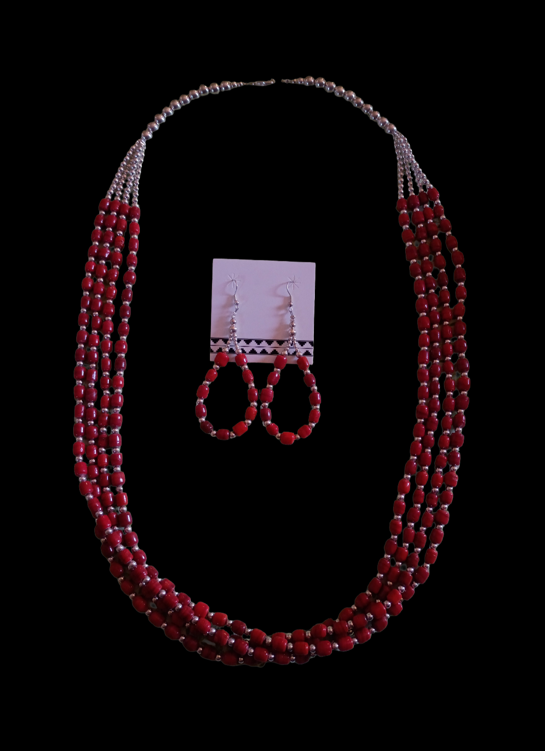 Necklace and earrings
